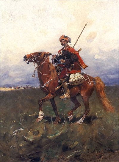 Cossack Horseman by Jozef Brandt